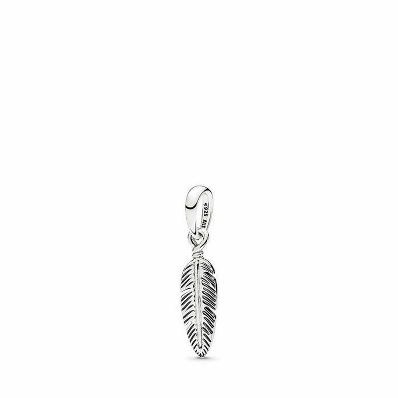 Pandora Spiritual Feather Pendant Clearance NZ, Sterling Silver (819340-SKC)